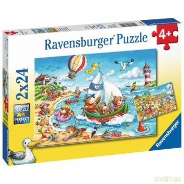 RAVENSBURGER 2x24 el. Urlop nad morzem [PUZZLE]