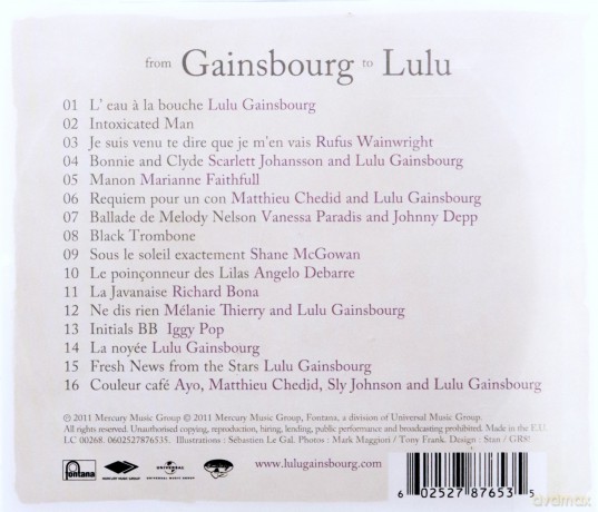 Lulu Gainsbourg: From Gainsbourg To Lulu [CD]