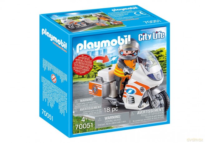 Zestaw figurek Motocykl ratowniczy ze światłem [FIGURKA]