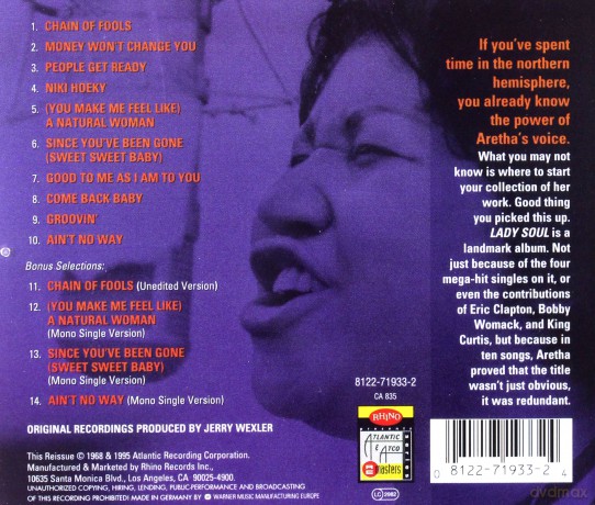 Aretha Franklin: Lady Soul [CD]