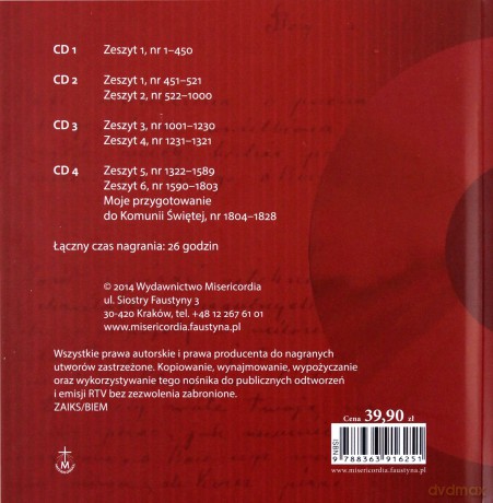 Dzienniczek Świętej Siostry Faustyny Kowalskiej (digipack) [AUDIOBOOK] [3CD-MP3]