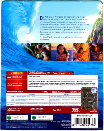 Moana (Vaiana: Skarb oceanu) (steelbook) [Blu-Ray 3D]+[Blu-Ray]
