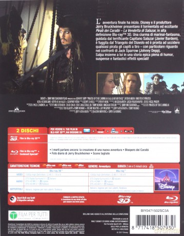 Pirates of the Caribbean: Dead Men Tell No Tales (Piraci z Karaibów: Zemsta Salazara) [Blu-Ray 3D]+[Blu-Ray]