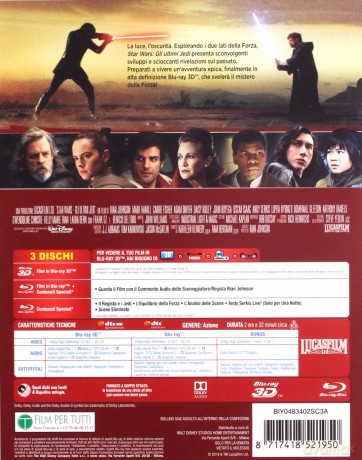 Star Wars: Episode VIII - The Last Jedi (Gwiezdne wojny: Ostatni Jedi) [Blu-Ray 3D]+[Blu-Ray]