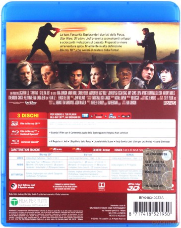 Star Wars: Episode VIII - The Last Jedi (Gwiezdne wojny: Ostatni Jedi) [Blu-Ray 3D]+[Blu-Ray]