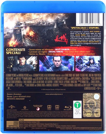 The Great Wall (Wielki Mur) [Blu-Ray]