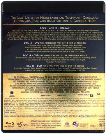 The Lord of the Rings: Trilogy - Extended Edition (Władca pierścieni: Trylogia - Edycja Rozszerzona) [15xBlu-Ray]