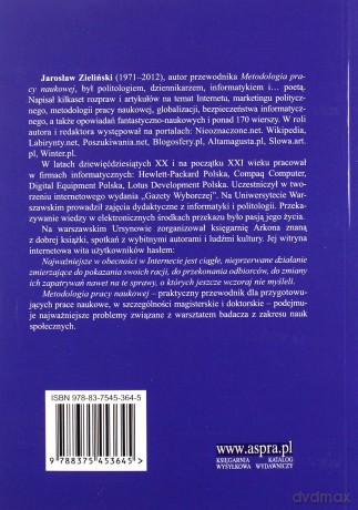 Metodologia pracy naukowej - Jarosław Zieliński [KSIĄŻKA]