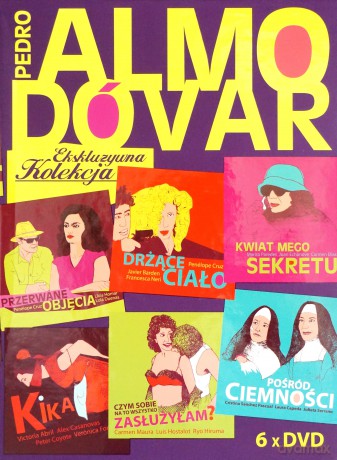 Almodovar Kolekcja: Kika / Kwiat mego sekretu / Pośród ciemności / Drżące ciało / Czym sobie na to wszystko zasłużyłam ? / Przerwane objęcia [BOX] [6DVD]