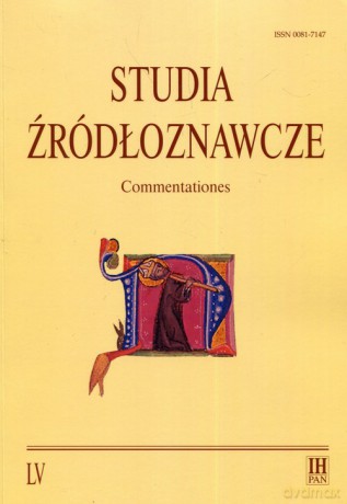 Studia źródłoznawcze (Tom 55) [KSIĄŻKA]