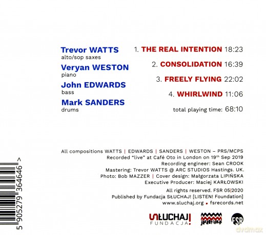 The Trevor Watts Quartet: The Real Intention [CD]
