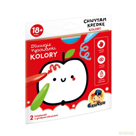 Dłuuugie rysowanki chwytam kredkę kolory 18m+ czuczu [KSIĄŻKA]