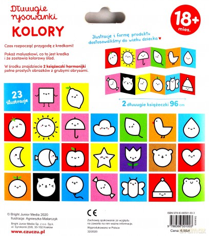 Dłuuugie rysowanki chwytam kredkę kolory 18m+ czuczu [KSIĄŻKA]