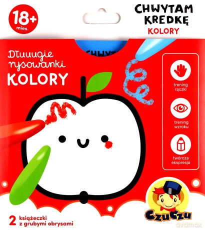 Dłuuugie rysowanki chwytam kredkę kolory 18m+ czuczu [KSIĄŻKA]