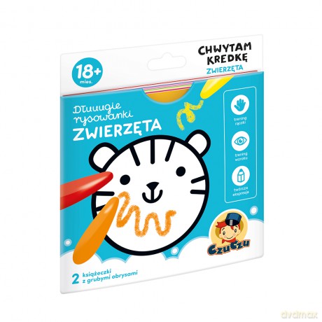 Dłuuugie rysowanki chwytam kredkę zwierzęta 18m+ czuczu [KSIĄŻKA]