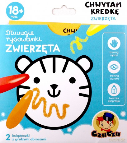 Dłuuugie rysowanki chwytam kredkę zwierzęta 18m+ czuczu [KSIĄŻKA]