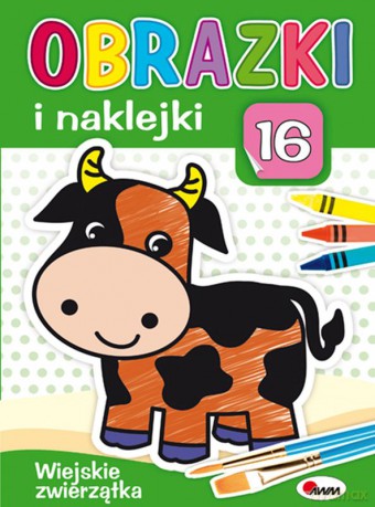 Wiejskie zwierzęta. Obrazki i naklejki - Piotr Kozera [KSIĄŻKA]