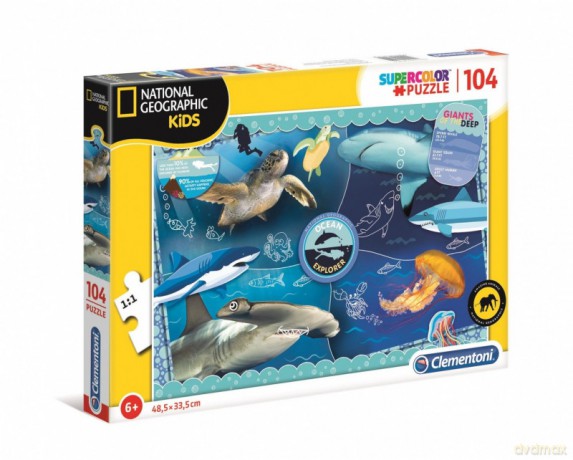 CLEMENTONI 104 el. NATIONAL GEOGRAPHIC KIDS Ocean Explorer [PUZZLE]