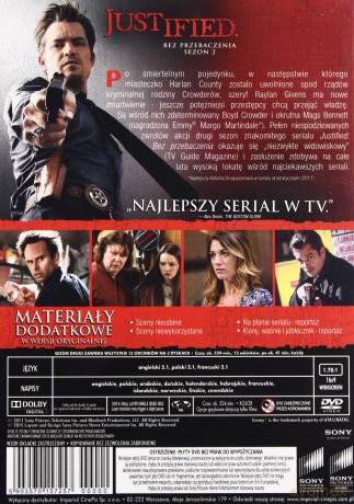 Justified: Bez Przebaczenia Sezon 2 [BOX] [3DVD]