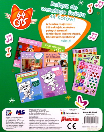 44 Cats. 525 naklejek. 44 Koty się bawią [KSIĄŻKA]