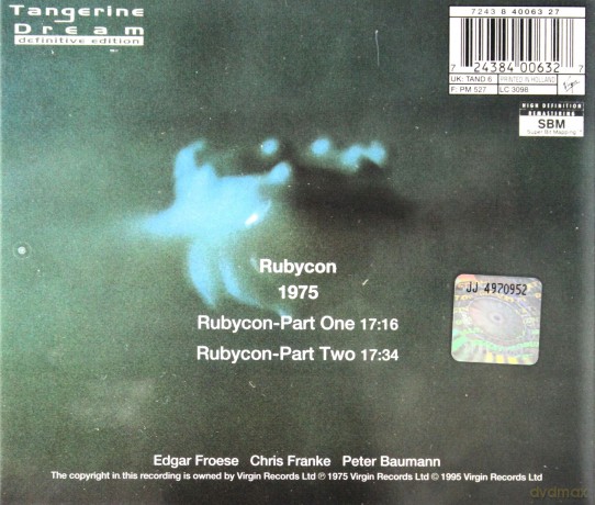 Tangerine Dream: Rubycon (Definitive Edition) [CD]