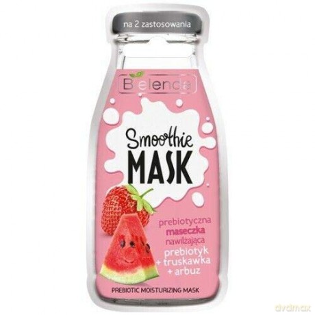 Smoothie Mask Maseczka nawilżająca Prebiotyk + Truskawka + Arbuz, 10 g
