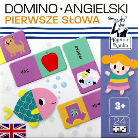 Domino angielski pierwsze słowa Kapitan Nauka [GRA]
