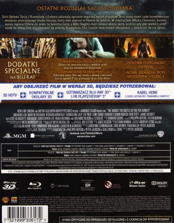 Hobbit: Bitwa Pięciu Armii 3D [2Blu-Ray 3D]+[2Blu-Ray]