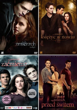 Saga Zmierzch Kolekcja: Zmierzch + Zmierzch 2: Księżyc w nowiu + Zmierzch 3: Zaćmienie + Zmierzch 4: Przed Świtem 1+2 Pakiet [5DVD]