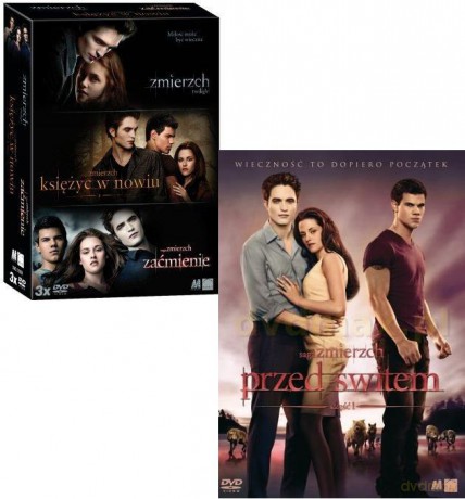 Saga Zmierzch Kolekcja: Zmierzch + Zmierzch 2: Księżyc w nowiu + Zmierzch 3: Zaćmienie + Zmierzch 4: Przed Świtem 1+2 Pakiet [5DVD]