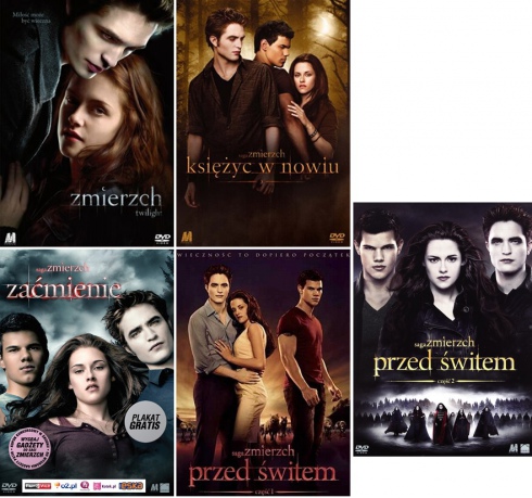 Saga Zmierzch Kolekcja: Zmierzch + Zmierzch 2: Księżyc w nowiu + Zmierzch 3: Zaćmienie + Zmierzch 4: Przed Świtem 1+2 Pakiet [5DVD]
