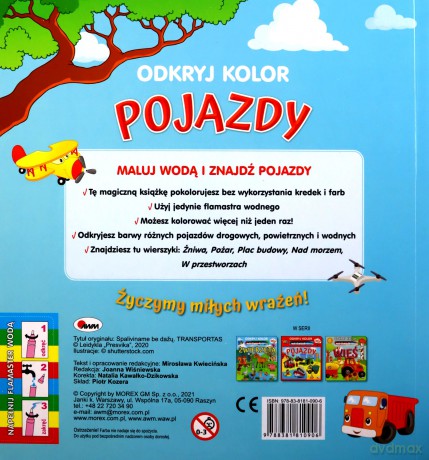 Pojazdy. Odkryj kolor - Mirosława Kwiecińska [KSIĄŻKA]