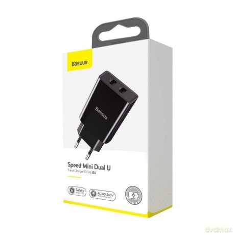 BASEUS Mini Ładowarka sieciowa 2x USB 10.5W