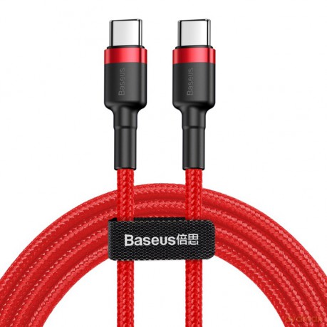 Kabel nylonowy Baseus Cafule 60W 2x USB-C PD 200cm