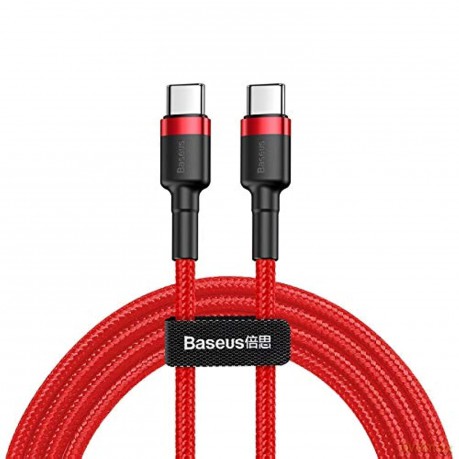Kabel nylonowy Baseus Cafule 60W 2x USB-C PD 200cm