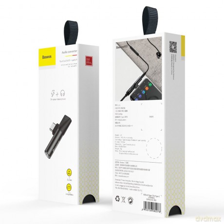 Przejściówka BASEUS USB-C do USB-C/ 3,5mm miniJack