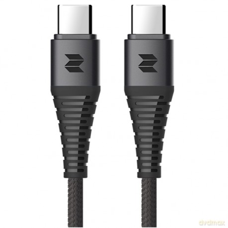ROCK SPACE Wzmacniany Kabel 2x USB-C 3A 1m