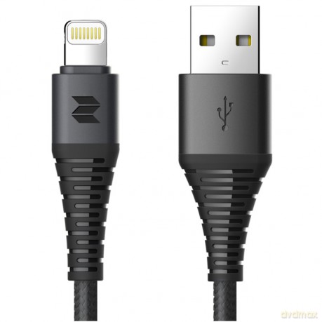 ROCK SPACE Wzmacniany Kabel Lightning 2.1A 1,2m