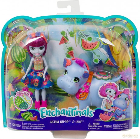 Enchantimals Lalka + duże zwierzę Hipopotam