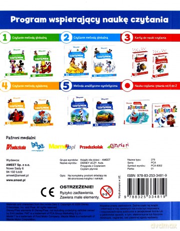 Disney Uczy. Auta. Przygoda z czytaniem Czytam płynnie - Jakub Skworz [KSIĄŻKA]