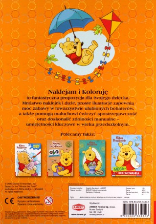 Kubuś i przyjaciele Naklejam i koloruję [KSIĄŻKA]