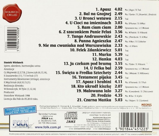 Stasiek Wielanek: Apasz [CD]