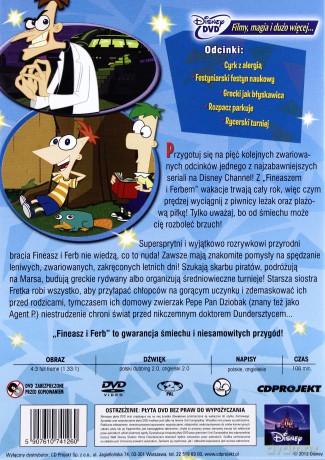 Fineasz i Ferb: Akcje na wakacje sezon 1 cz. 2 (Disney) [DVD]