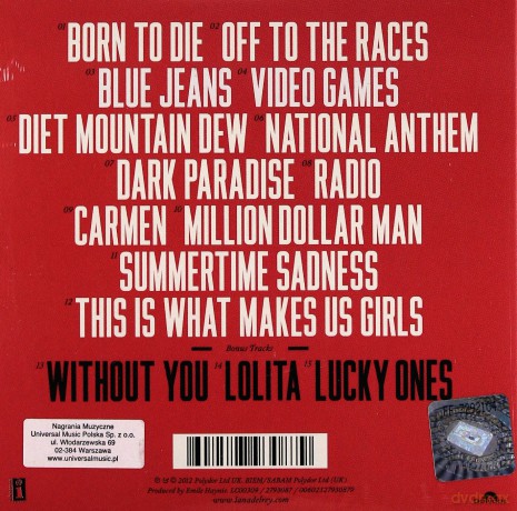 Lana Del Rey: Born To Die (Deluxe) (ecopack) [CD]