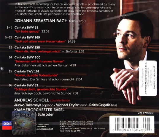 Andreas Scholl: Bach Cantatas [CD]