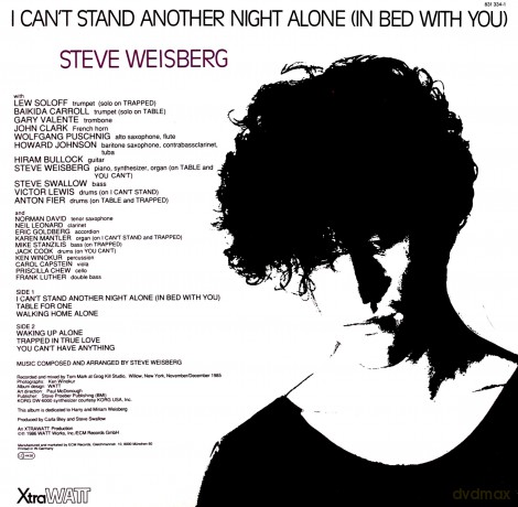 Steve Weisberg: I Can't Stand Another Night Alone [WINYL]