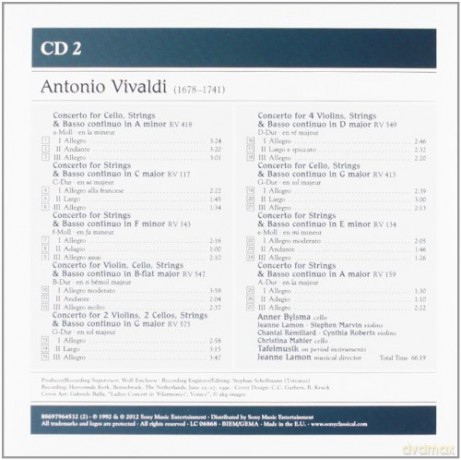 Tafelmusik - Jeanne Lamon: Antonio Vivaldi: The Four Seasons; Concertos; Cello Sonatas Nos. 1-6 [4CD]