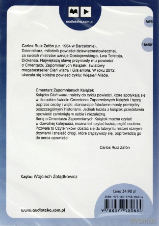 Cień wiatru - Carlos Ruiz Zafon [AUDIOBOOK] [CD]