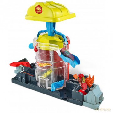 Hot Wheels City - Zestaw Ratunkowa Remiza Strażacka + Autko