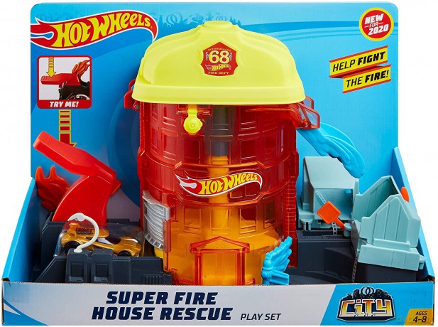 Hot Wheels City - Zestaw Ratunkowa Remiza Strażacka + Autko